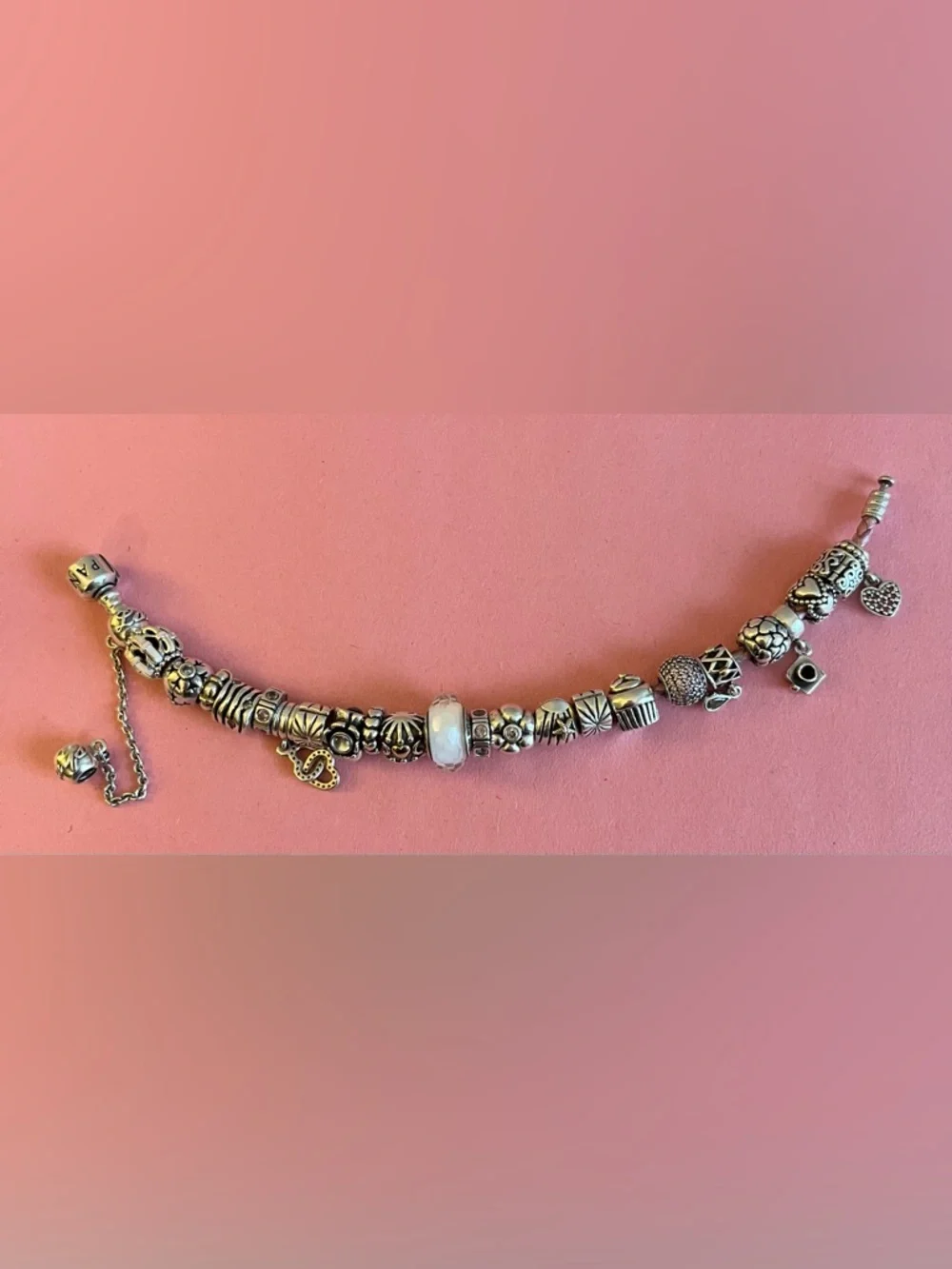 Pandora Bracelet Charm Collection Most Retired Charms and Many w/Gold Accents - Picture 1 of 3